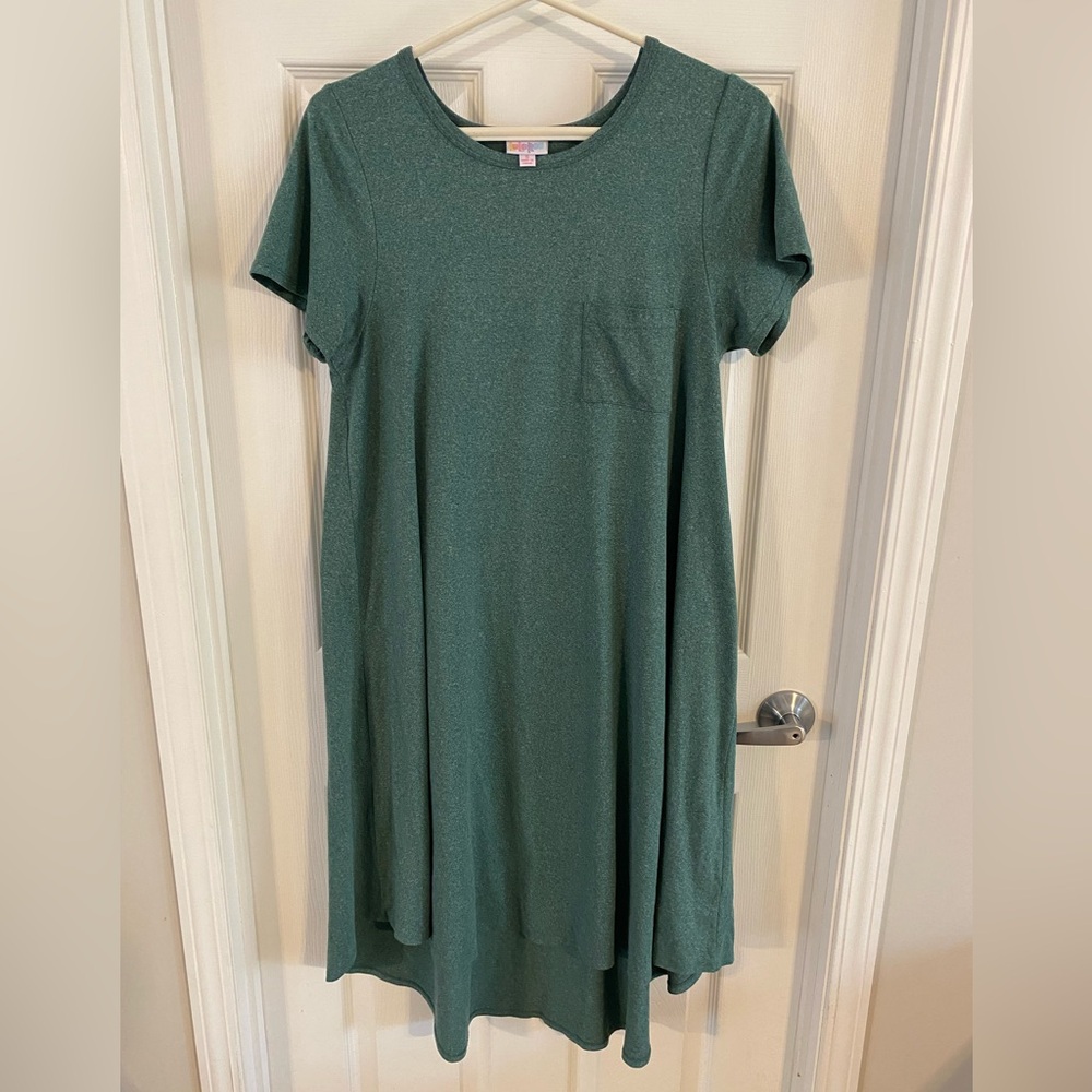 Last chance! Lularoe Small Green Carly Dress